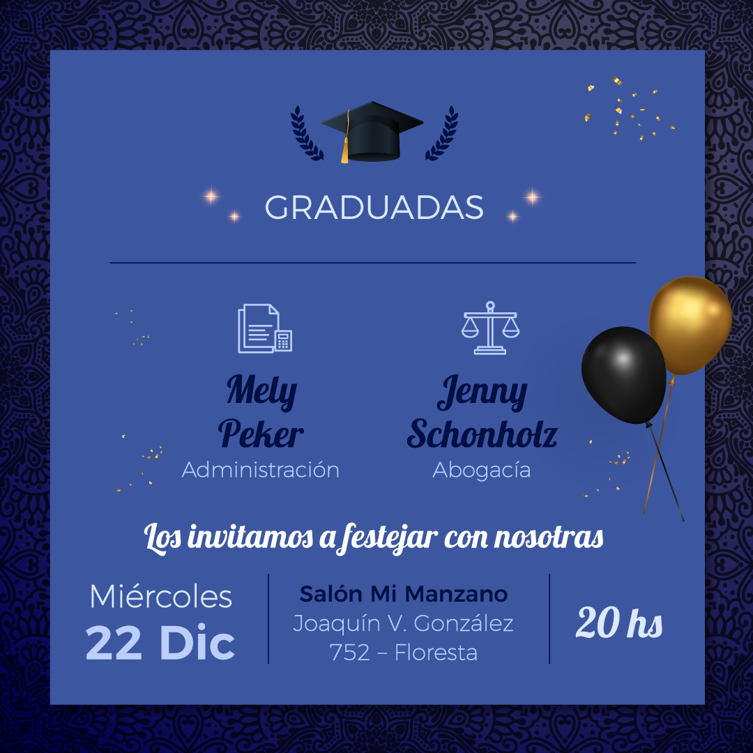 Invitación a fiesta de graduación